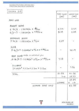 Beams and Columns Individual Calculations
