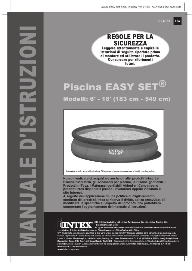 Piscina Intex Easy Set Istruzioni Di Montaggio Bricocasanet