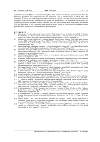Implementation of NN controlled DVR for Enhancing The Power Quality By ...