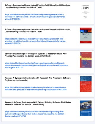 Research Software Engineering A Guide To The Open Source Ecosystem ...