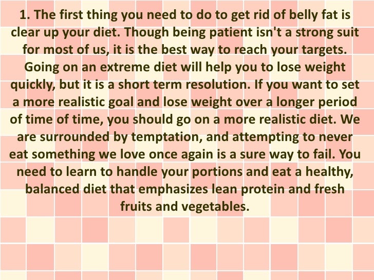 How do you get rid of stomach fat?
