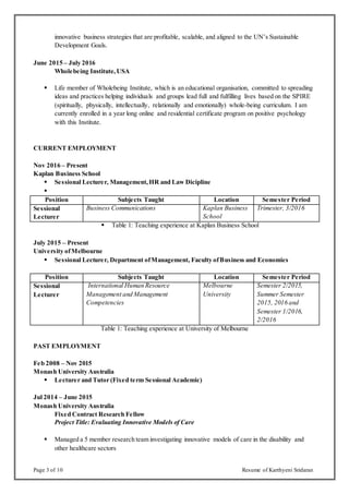 CV - Karthyeni Sridaran 111216 | PDF