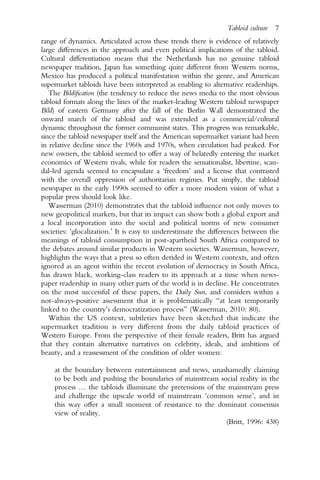 Global Tabloid Culture And Technology Martin Conboy Scott A Eldridge | PDF