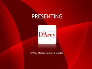 PRESENTING
D'Arcy Masius Benton & Bowles
 