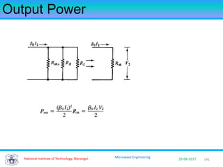 141National Institute of Technology, Warangal 29-08-2017
Microwave Engineering
Output Power
 