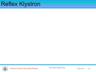 148National Institute of Technology, Warangal 29-08-2017
Microwave Engineering
Reflex Klystron
 