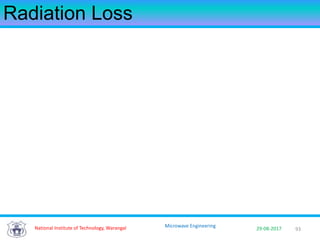 93National Institute of Technology, Warangal 29-08-2017
Microwave Engineering
Radiation Loss
 