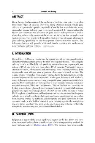 Non Viral Vectors for Gene Therapy Second Edition Part 1 Leaf Huang | PDF