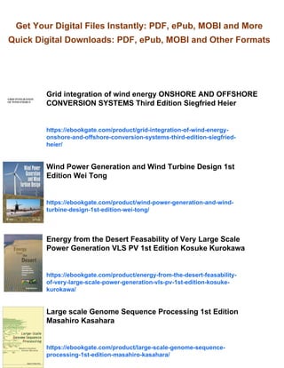Large scale wind power grid integration technological and regulatory ...