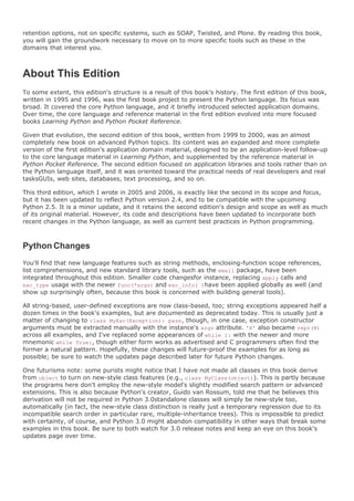 Programming Python 3rd ed Edition Mark Lutz | PDF