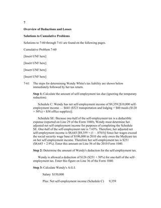 Comprehensive Guide to Individual Taxation and Deductions with Case ...