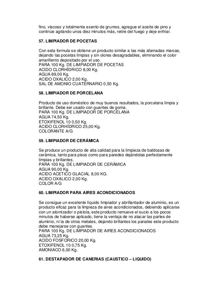 elaboracion de productos industriales