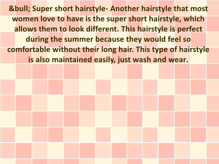 Different Types Of Hair Styles For Women