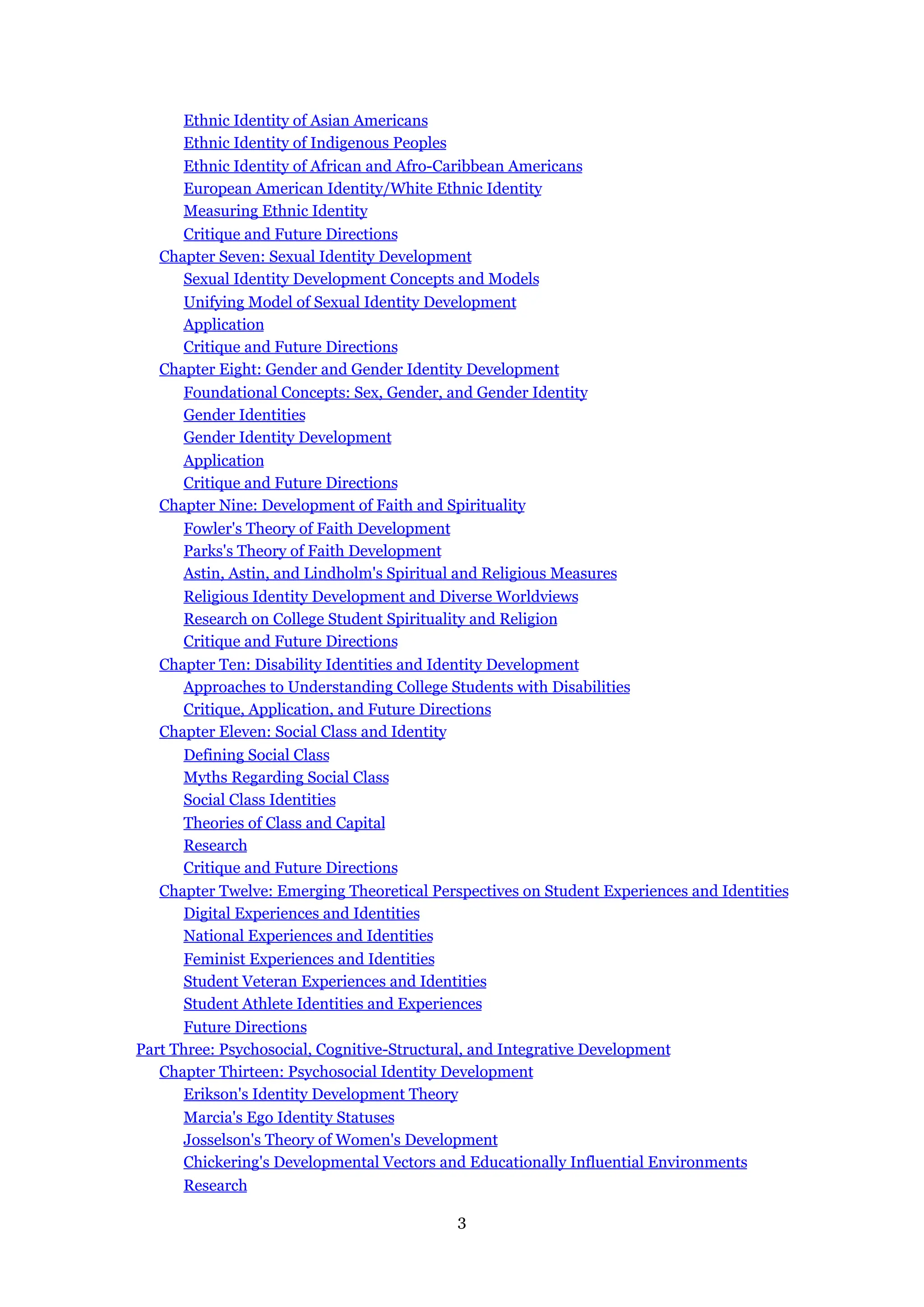Student Development in College Theory Research and Practice Lori D
