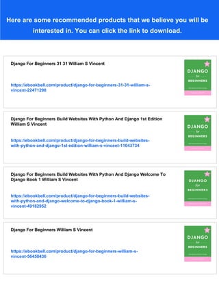 Django For Beginners Converted William S Vincent | PDF