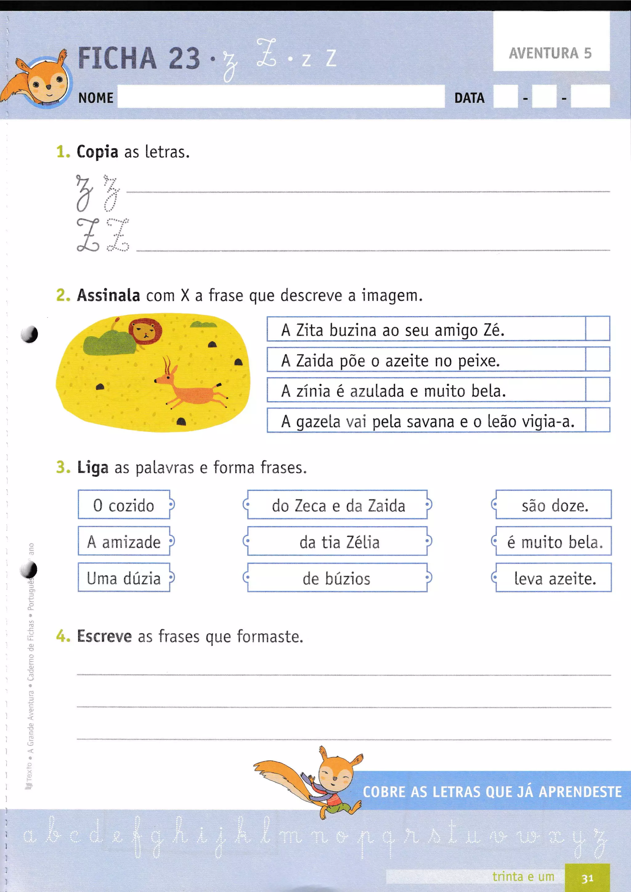 282722852 a-grande-aventura-caderno-de-fichas-portugues-1ºano | PDF