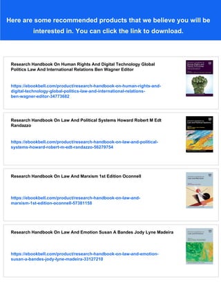 Research Handbook On Law And Technology Bartosz Broek Olia Kanevskaia | PDF