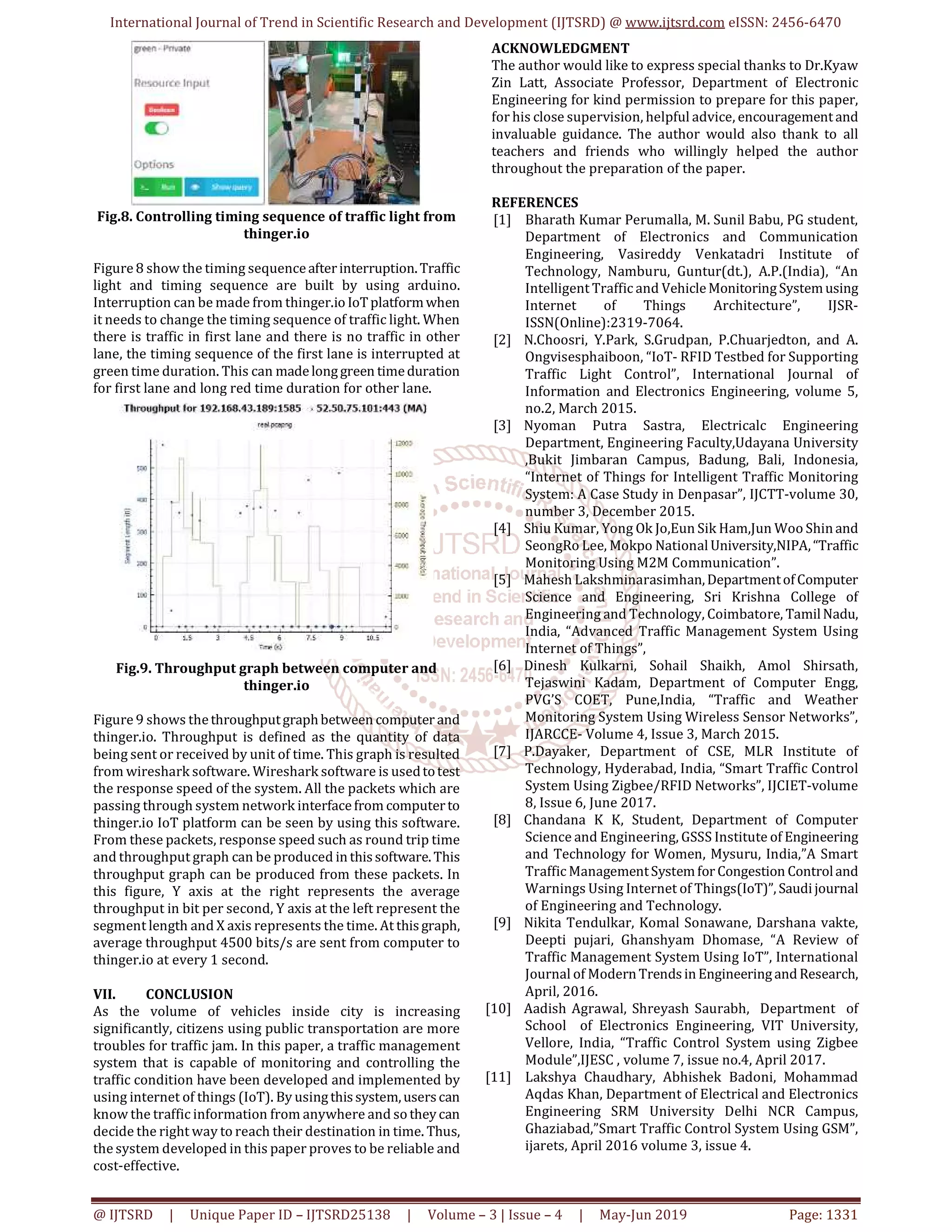 Traffic Monitoring and Control System Using IoT | PDF