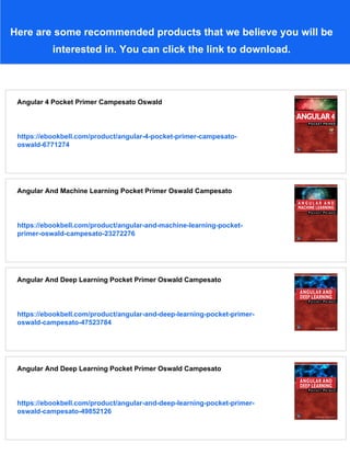 Angular 4 Pocket Primer Papcdr Oswald Campesato | PDF