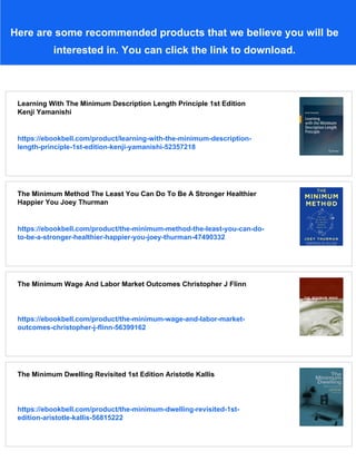 The Minimum Description Length Principle Peter D Grnwald | PDF