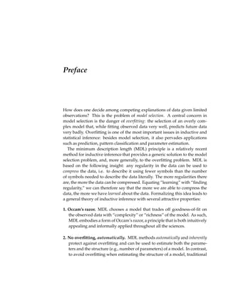 The Minimum Description Length Principle Peter D Grnwald | PDF