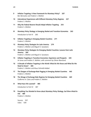 Frederic S Mishkin Monetary Policy Strategy | PDF