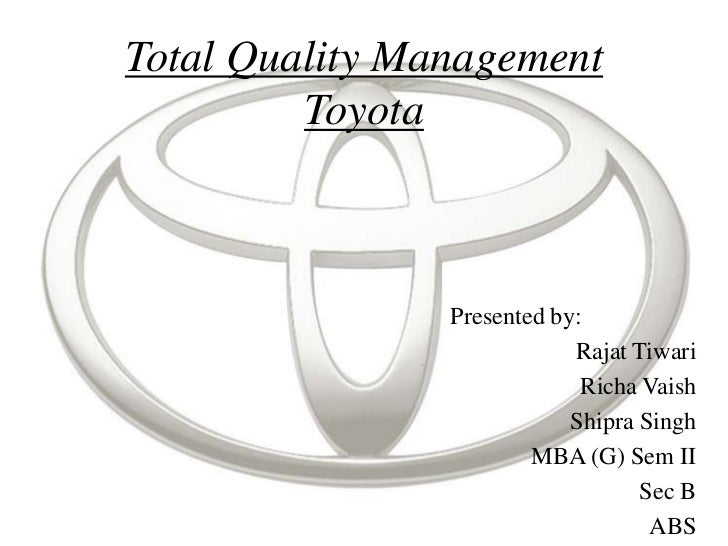 total quality management case study toyota