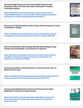 Energy Sustainability And Climate Change In Asean 1st Edition Han ...