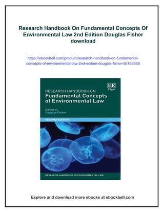 Research Handbook On Fundamental Concepts Of Environmental Law 2nd ...