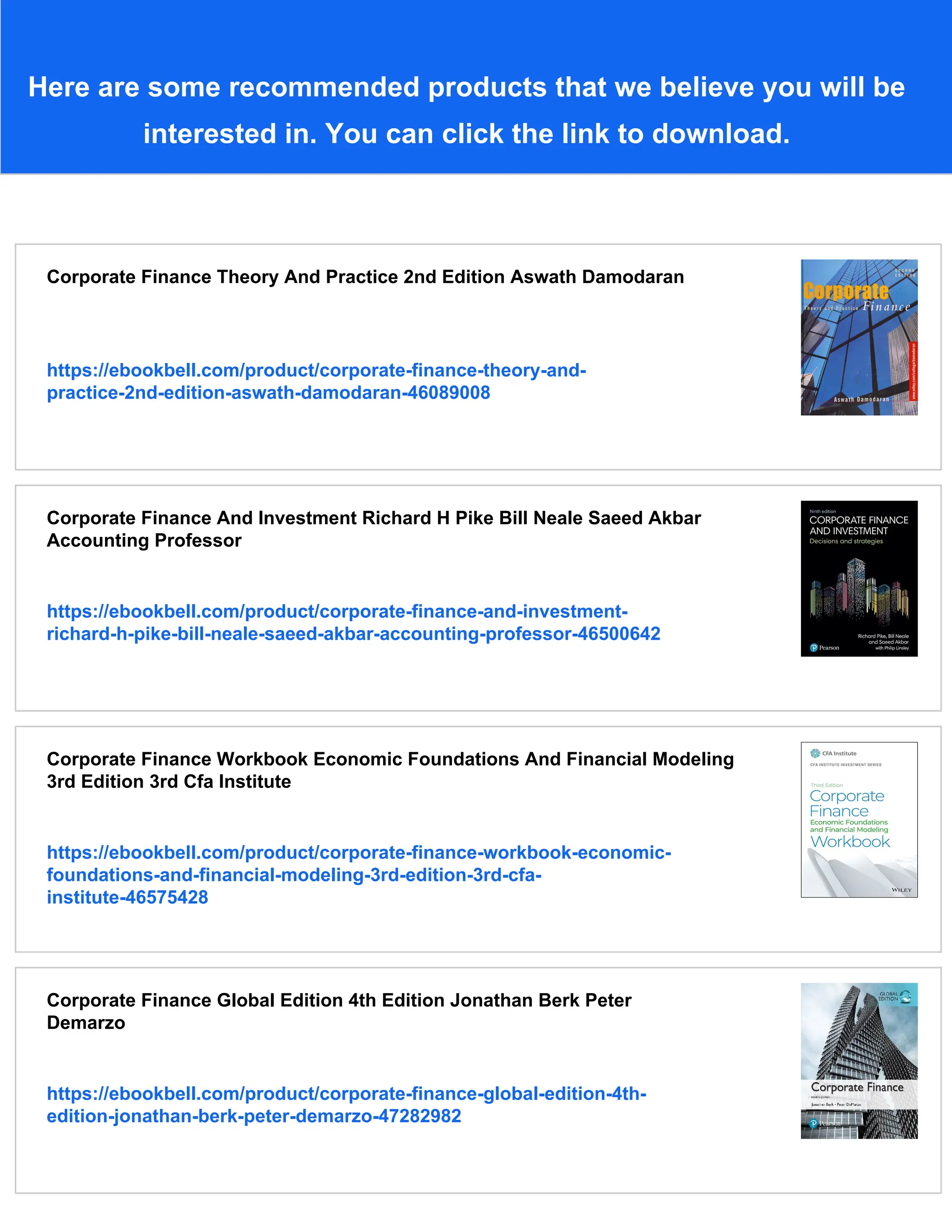 Corporate Finance 6th Edition Berk Jonathan Demarzo Peter | PDF