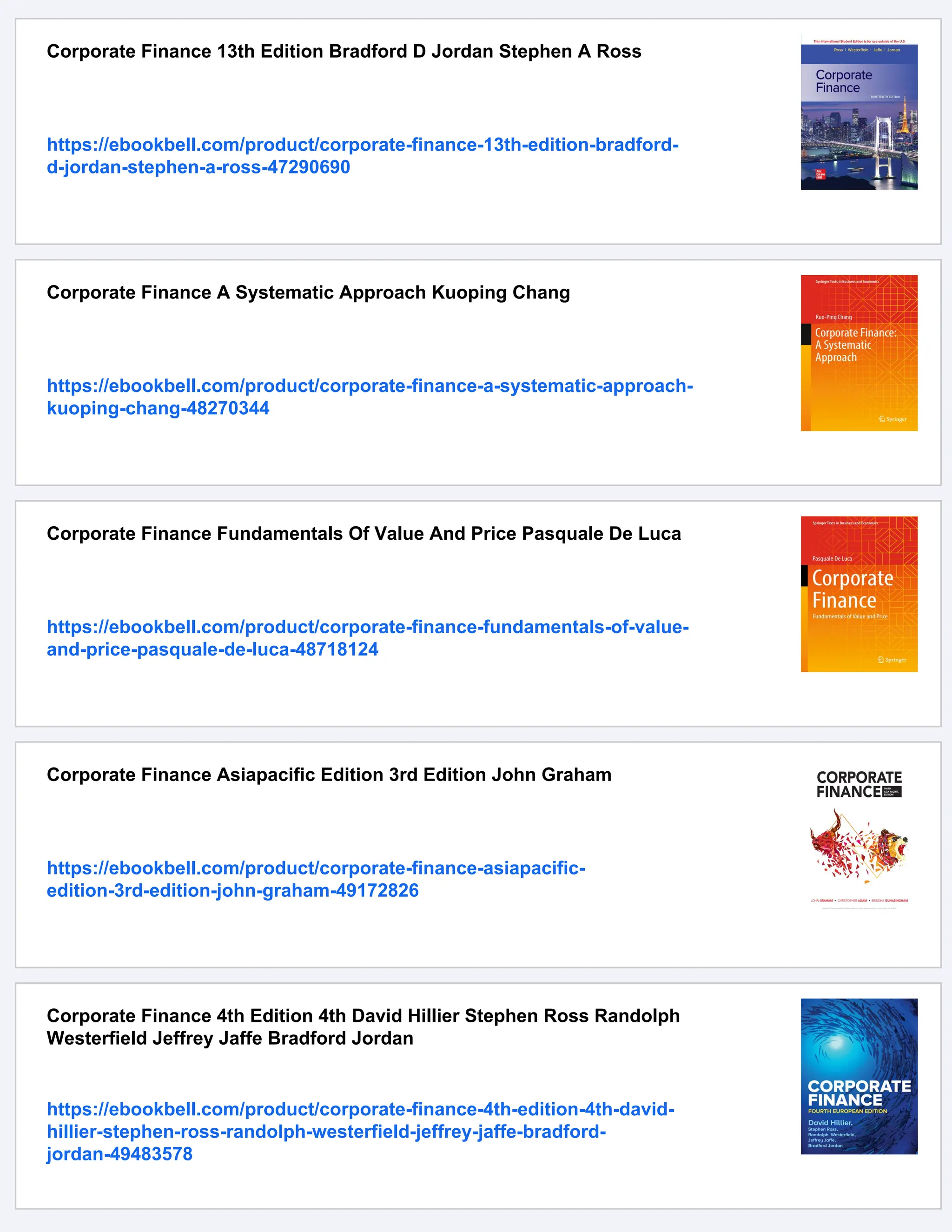 Corporate Finance 6th Edition Berk Jonathan Demarzo Peter | PDF
