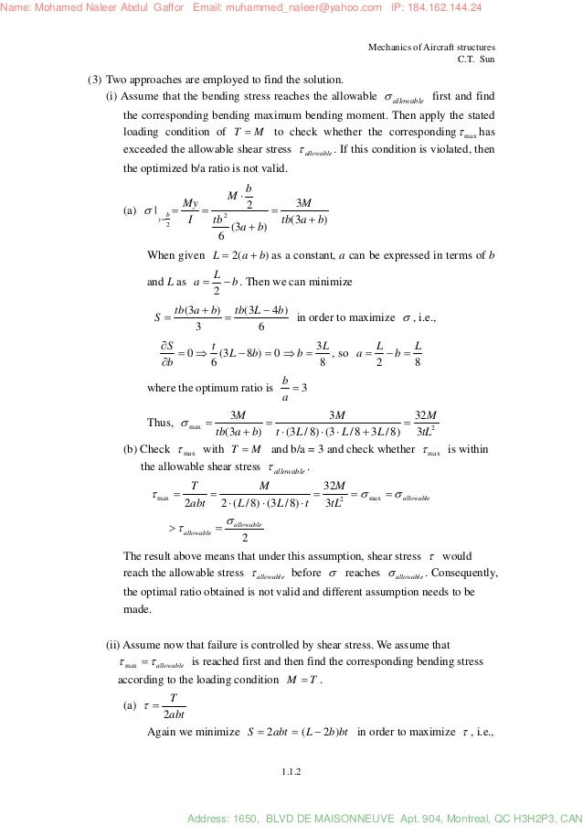megson aircraft structures solutions manual 204716361 megson solution manual aircraft structures ch01 re.