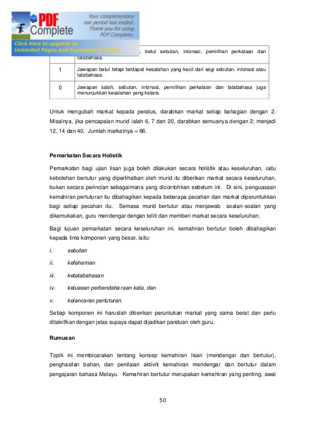 Kemahiran Mendengar Bertutur Membaca Menulis