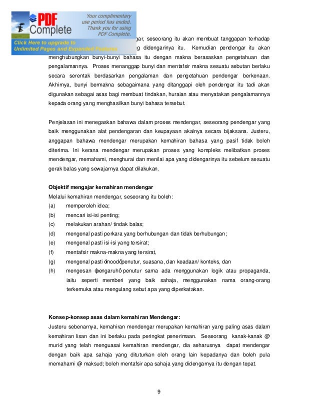 Komunikasi Dan Interaksi Sosial Kemahiran Mendengar Dalam Komunikasi