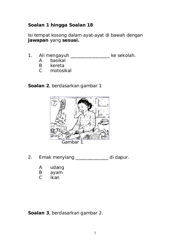 28435914 soalan-bm-bahasa-melayu-pemahaman-tahun-2 