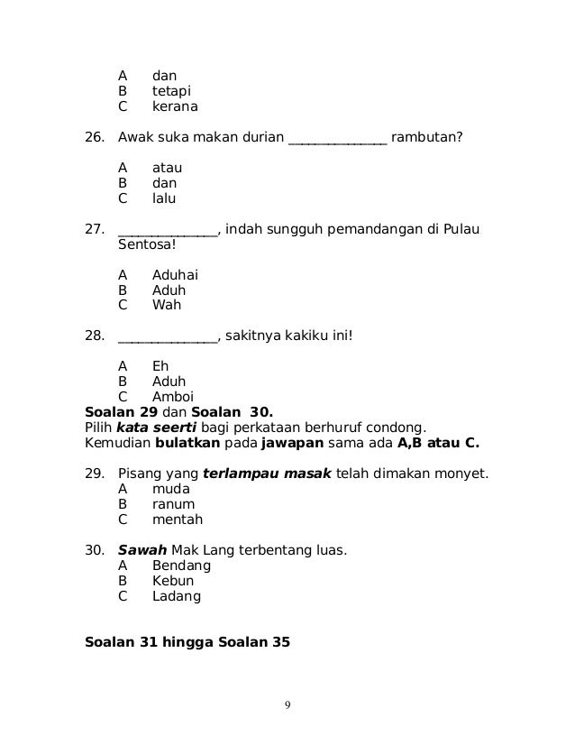 28435914 soalan-bm-bahasa-melayu-pemahaman-tahun-2