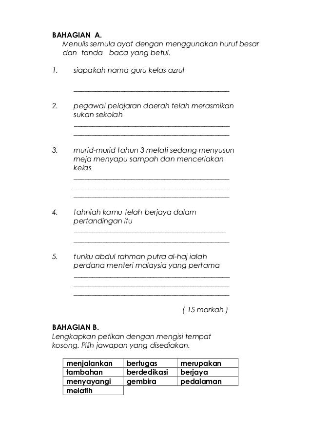 Soalan Ujian Bulanan Sains Tahun 4 Kssr - Naskah o