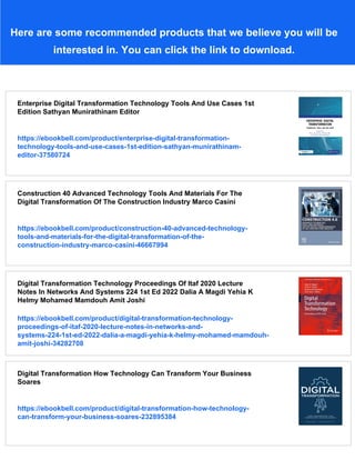 Digital Transformation Technology Tools And Studies Lucianionel Cioca | PDF