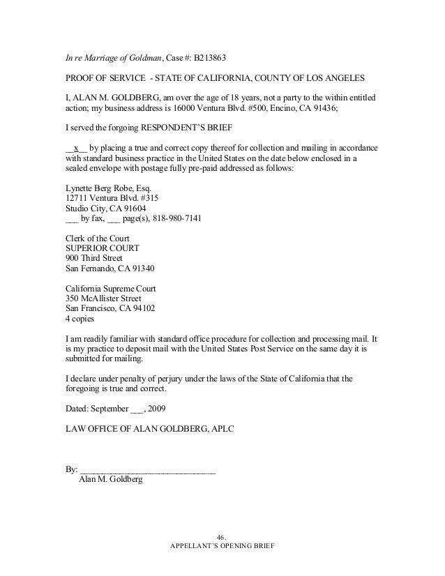 writing sample opening brief quick california appellate brief format