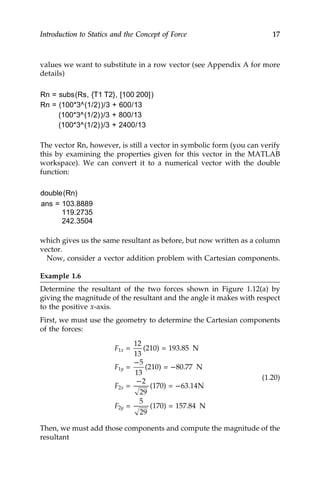 Engineering Statics With Matlab Lester W Schmerr | PDF