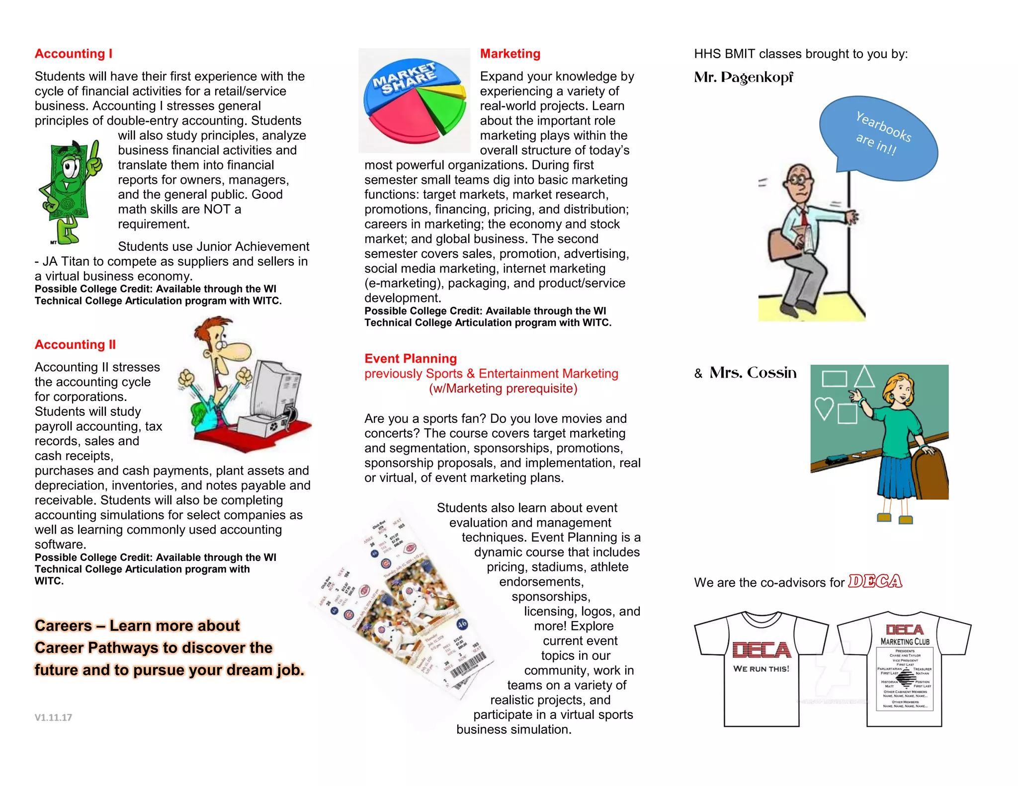 BMIT Course Brochure for 2017 PPT