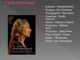  Scénario : Pascale Breton
 Musique : Eric Duchamp
 Photographie : Tom Harari
 Costumes : Danila
Fatovich
 Décors : Pascal Le Déault
 Producteur : Mélanie
Gerin
 Production : Zadig Films
 Pays d'origine : France
 Durée : 148 minutes
 Genre : Film dramatique
 