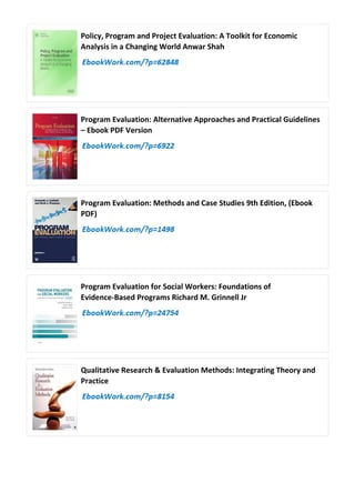 Comprehensive Guide to Collaborative Program Evaluation with ...