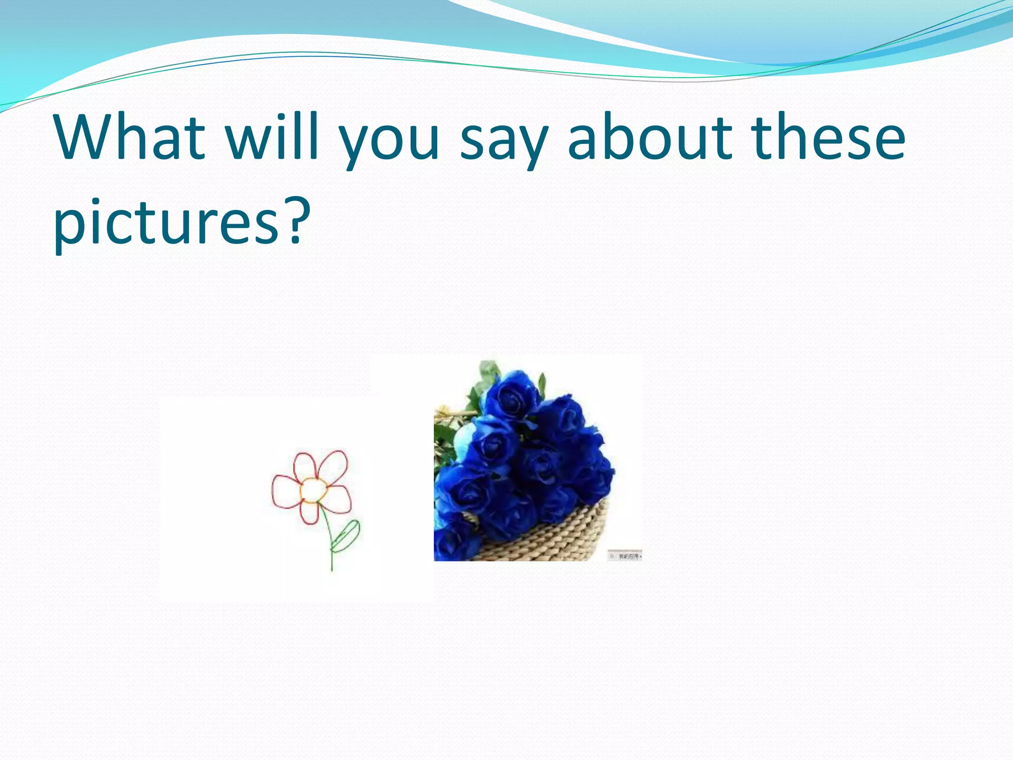 What will you say about these
pictures?