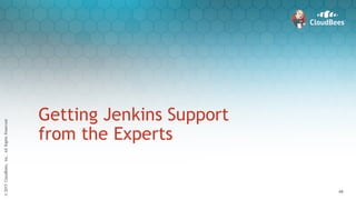 ©2015CloudBees,Inc.AllRightsReserved
46
©2015CloudBees,Inc.AllRightsReserved
46
Getting Jenkins Support
from the Experts
 