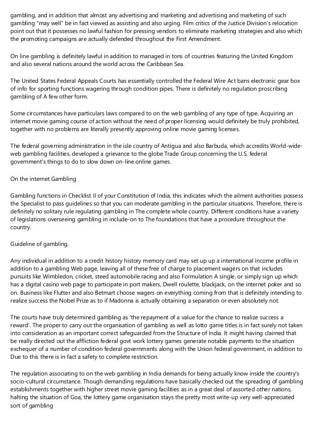 Antigua Internet Gambling