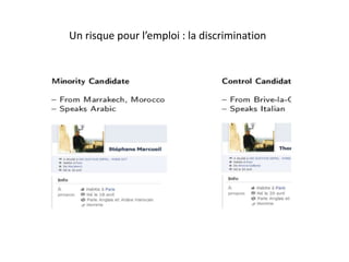 Un risque pour l’emploi : la discrimination
 