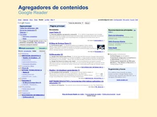 Agregadores de contenidos Google Reader 