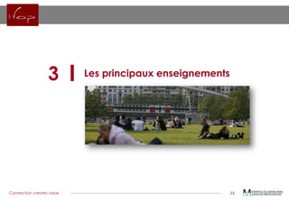 Connection creates value 
23 
Les principaux enseignements 
3  