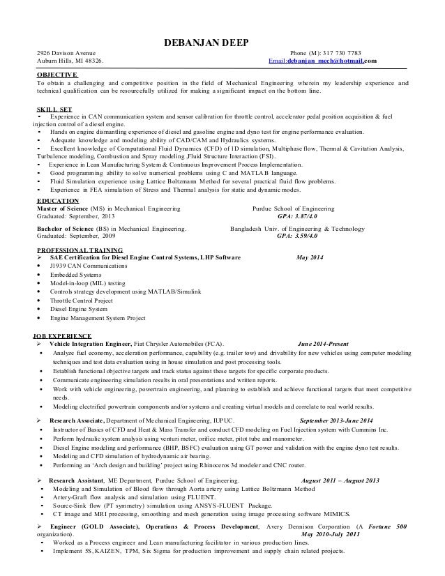 resume of debanjan deep updated